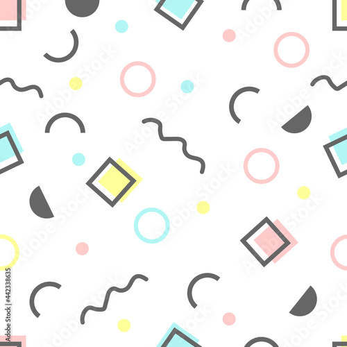 Abstract geometric shapes pattern background, seamless pattern, seamless pattern, vector illustration