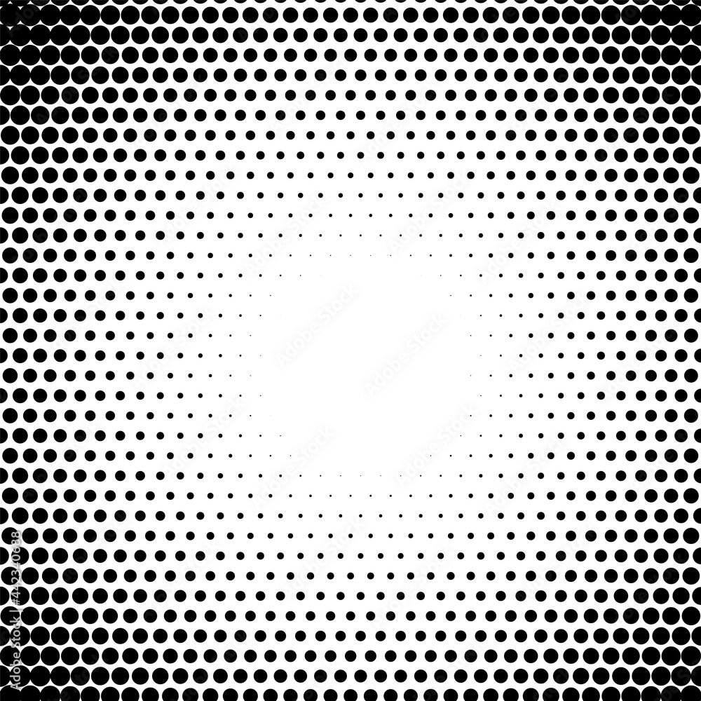 Vecteur Stock circle fade Halftone dots pattern radiate Half tone gradient  | Adobe Stock