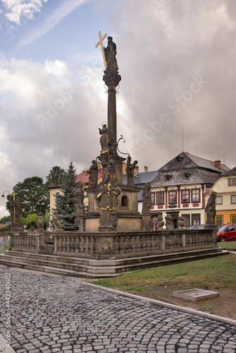 Plague column in Jablonne v Podjestedi. Czech Republic © Andrey Shevchenko
