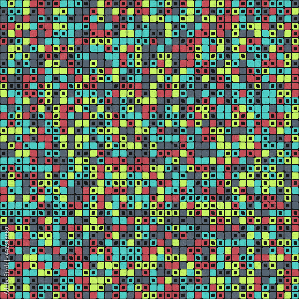 Fototapeta premium Abstract Geometric Pattern generative computational art illustration