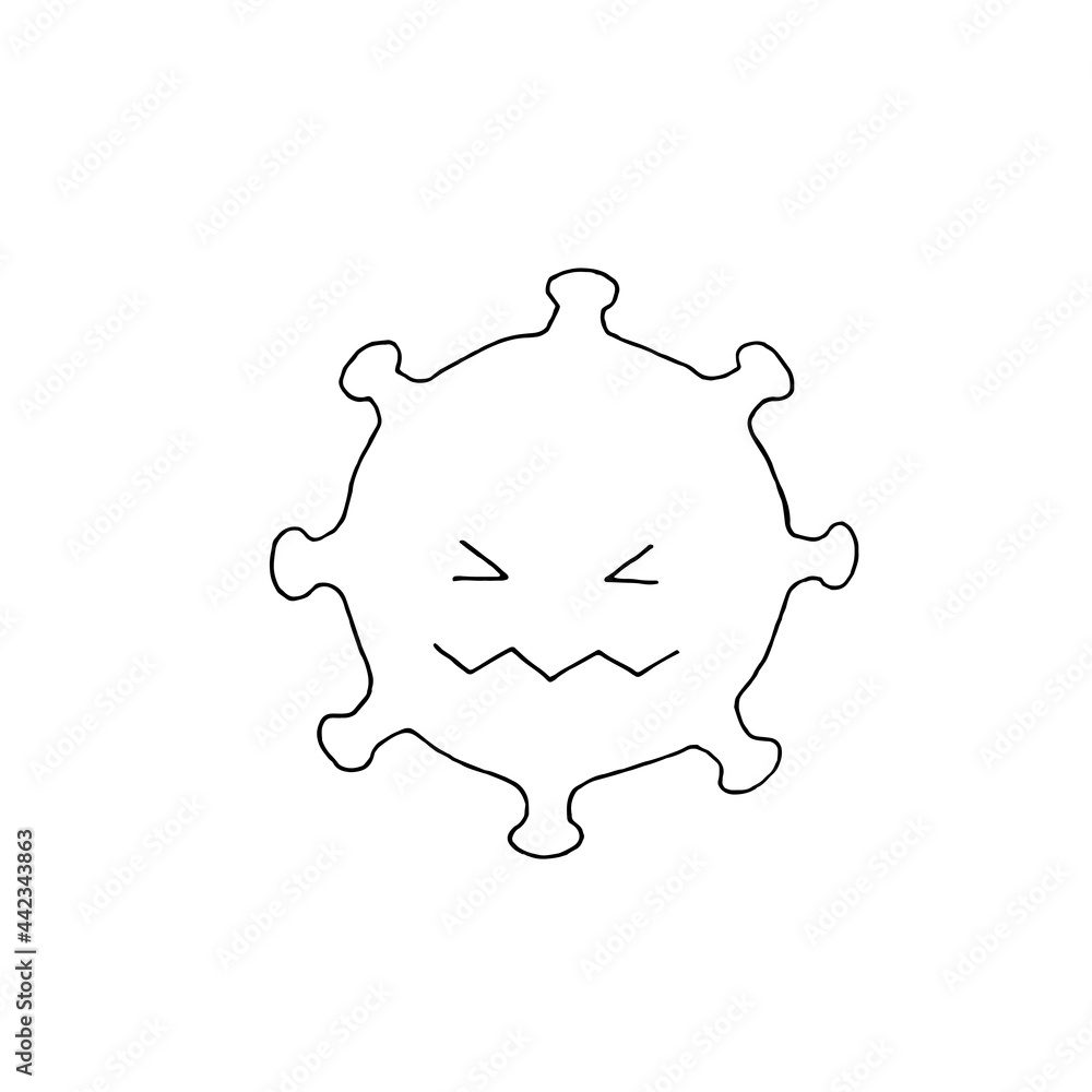 Virus. Mandatory vaccination. Coronavirus. Covid-19. Flu. Infection. Disease. Pandemic. Epidemic. Freehand drawing. Doodle vector illustration. Silhouette. Black and white outline. Coloring. Virus. Mandatory vaccination. Coronavirus. Covid-19. Flu. Infection. Disease. Pandemic. Epidemic. Freehand drawing. Doodle vector illustration. Silhouette. Black and white outline. Coloring.