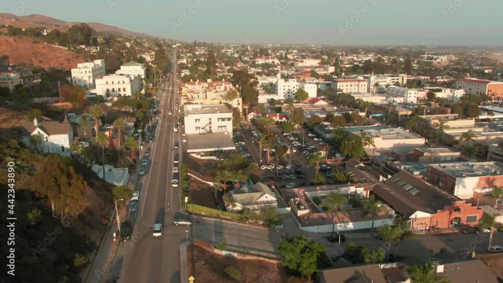 Aerial: Town of Ventura, a town northwest of Los Angeles. California, USA Aerial: Town of Ventura, a town northwest of Los Angeles. California, USA