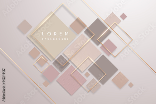 Abstract pastel color square shapes background