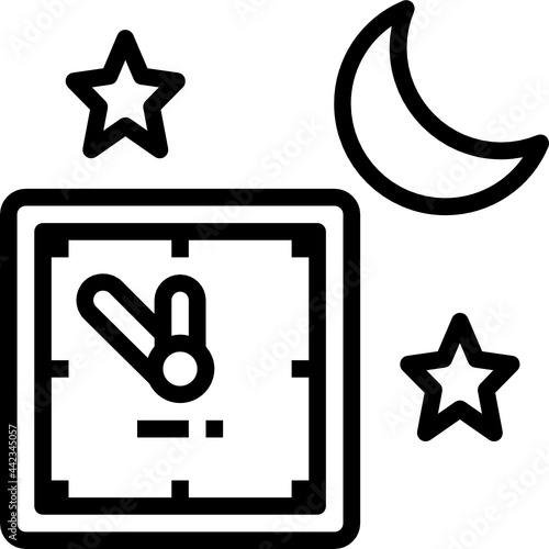 midnight outline icon