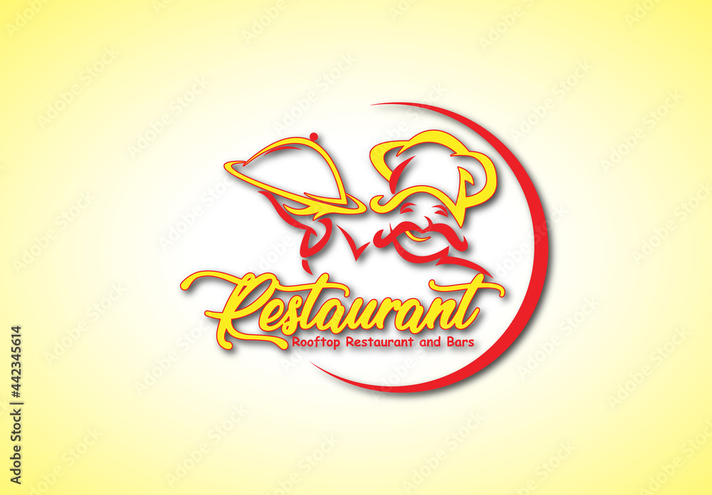 Logo Chaffe Chafe Restaurant and Rooftop Bar Logo Template Premium Vector Stock ...
