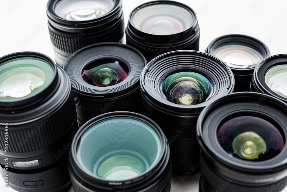 Digital lens isolated on white background Digital lens isolated on white background