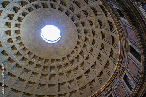 Pantheon temple dome, interior view