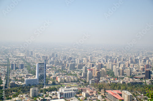 View of the city of Santiago from the Cerro San Crist  bal - San Crist  bal Hill.