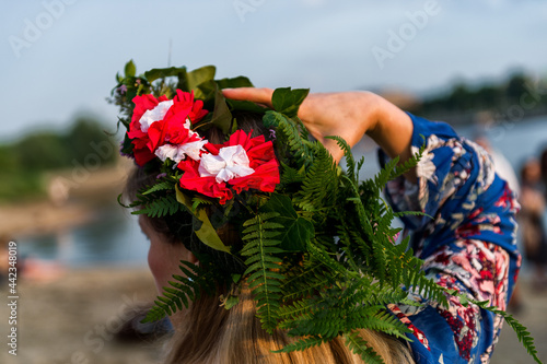 Belarusians  celebrate the summer solstice on the Vistula Riverbank. photo