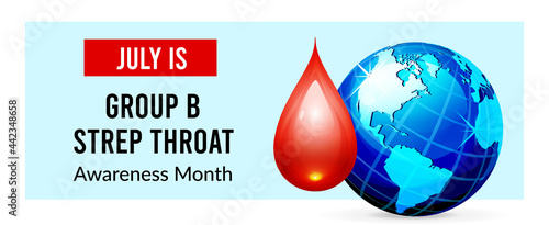 International Group B Strep Throat Awareness Month. Vector illustration