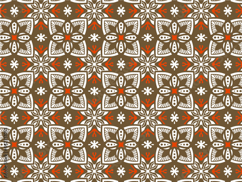 013 brown golden orange flower pattern background-01