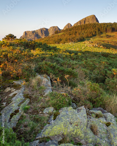 View of the Peñas de Aya (Aiako Harria) at sunset in the Basque Country, Oiartzun photo