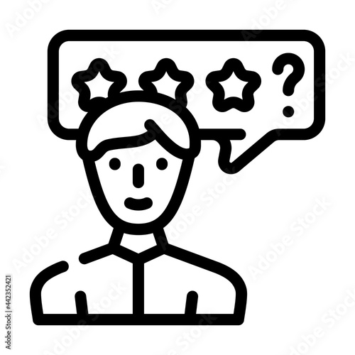 cold review from client kyc line icon vector. cold review from client kyc sign. isolated contour symbol black illustration