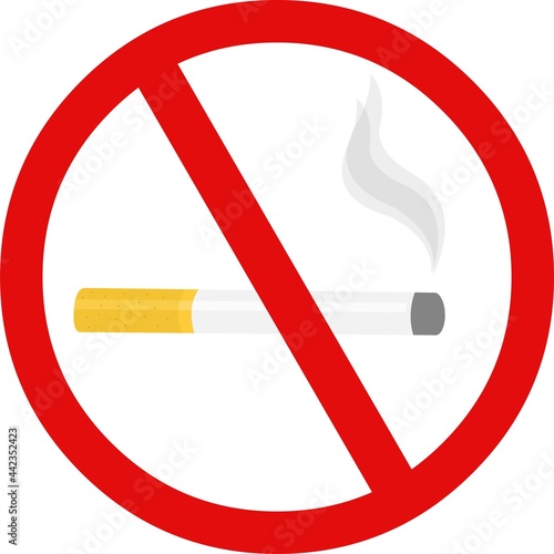 Vector illustration of no smoking icon or symbol