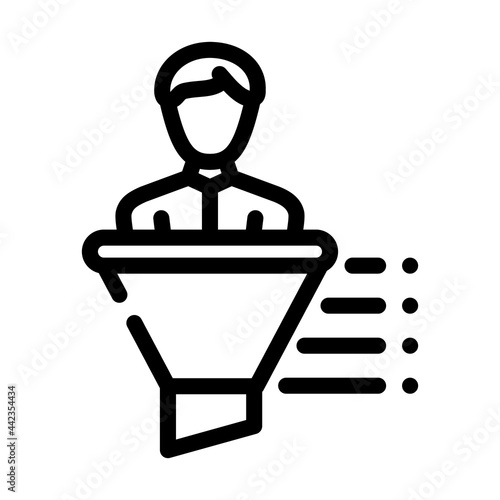 filter kyc line icon vector. filter kyc sign. isolated contour symbol black illustration