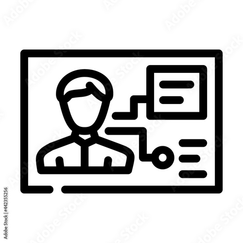 client analysis kyc line icon vector. client analysis kyc sign. isolated contour symbol black illustration