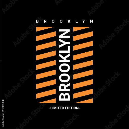 Brooklyn writing design, suitable for screen printing t-shirts, clothes, jackets and others