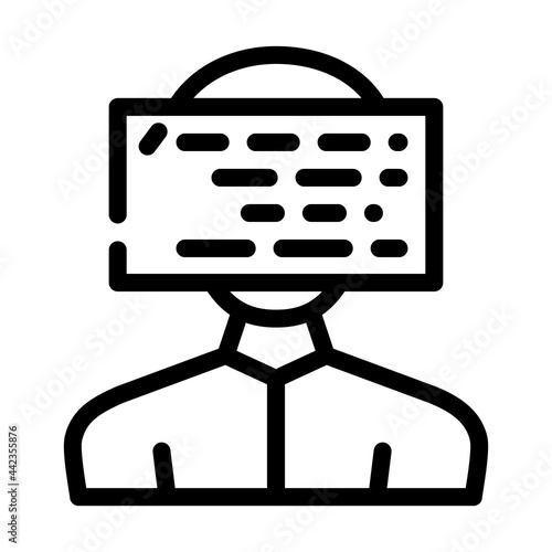 client programming kyc line icon vector. client programming kyc sign. isolated contour symbol black illustration
