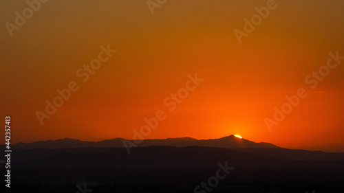 sunset in the mountains