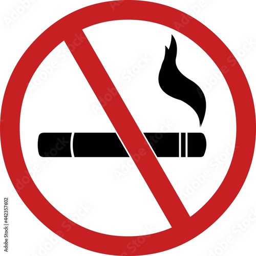 Vector illustration of no smoking icon or symbol