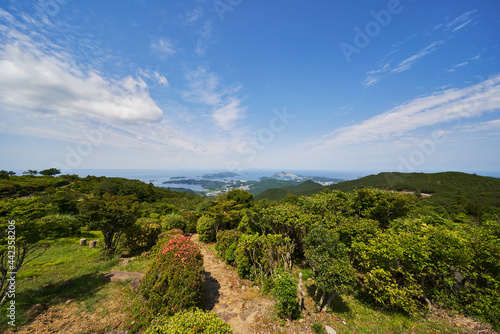 三重県、朝熊山の展望台からの風景