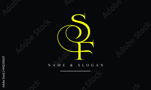 SF, FS, S, F abstract letters logo monogram