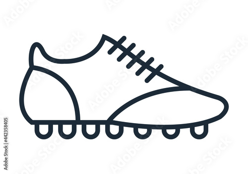 soccer shoe line icon