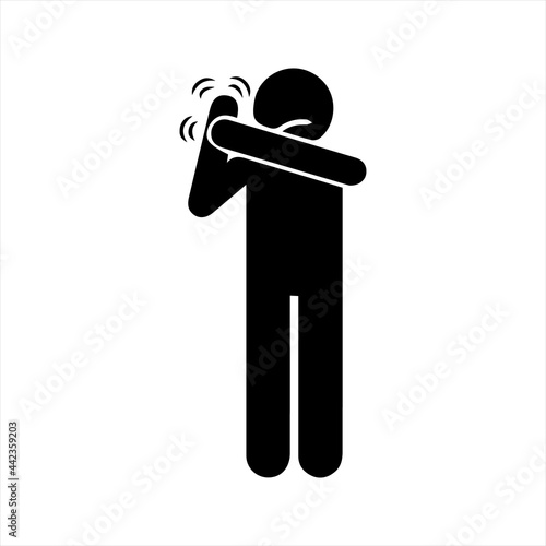Tingling and numbness icon, vector and glyph