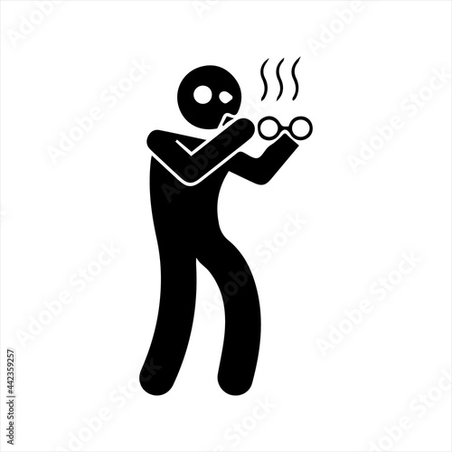 Blurred vision icon, vector and glyph