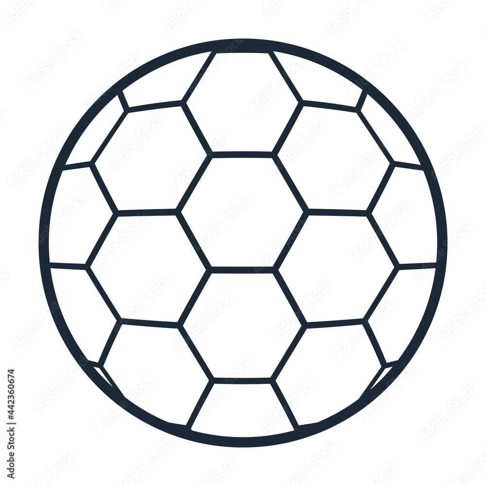 Fototapeta premium balloon soccer line icon