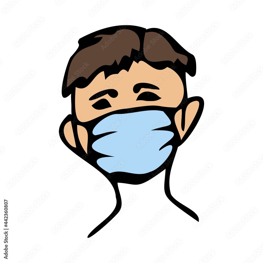 man wearing a protective mask from the virus man wearing a protective mask from the virus