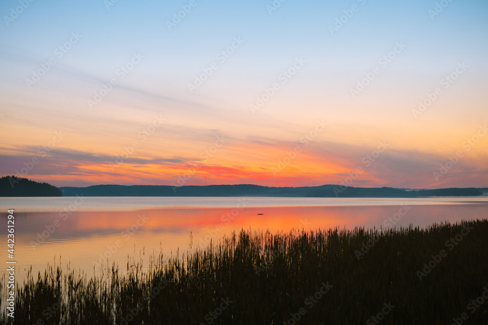 sunset in finland beautiful baltic sea