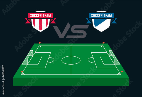 soccer court and teams