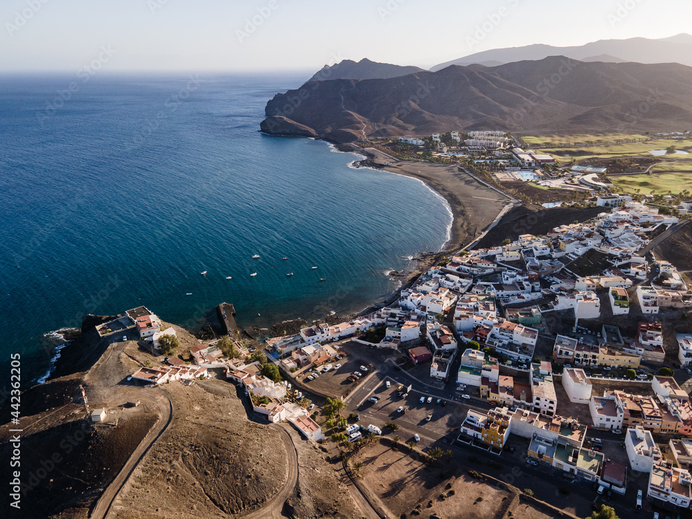 Las Playitas aerial view, Fuerteventura