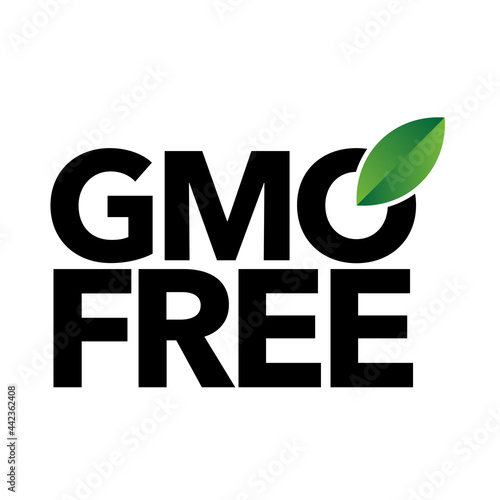 GMO free vector icon badge design, NON GMO, bio, organic, natural