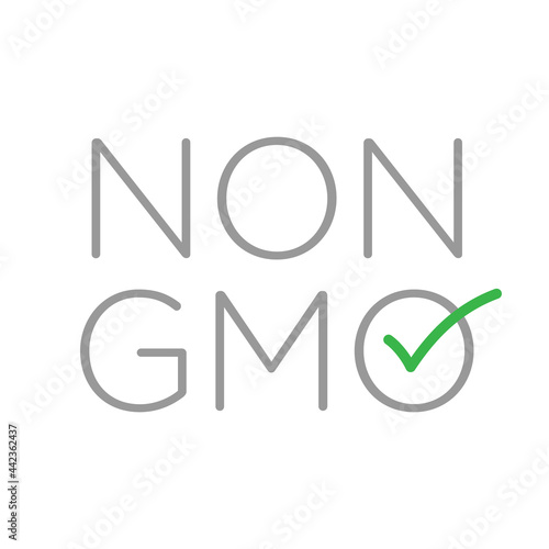 GMO free vector icon badge design, NON GMO, bio, organic, natural