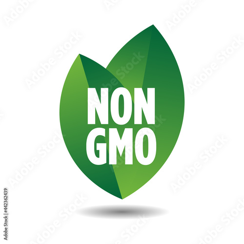 GMO free vector icon badge design, NON GMO, bio, organic, natural
