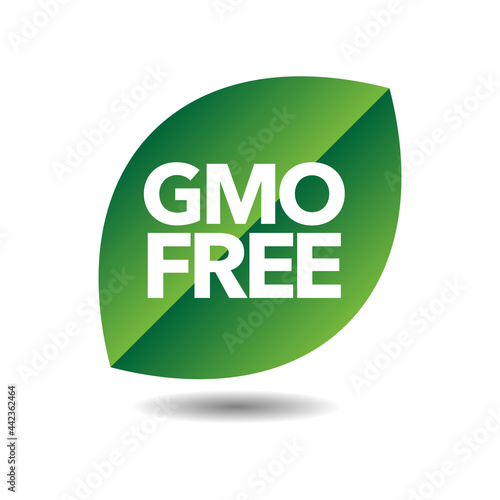GMO free vector icon badge design, NON GMO, bio, organic, natural