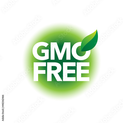 GMO free vector icon badge design, NON GMO, bio, organic, natural