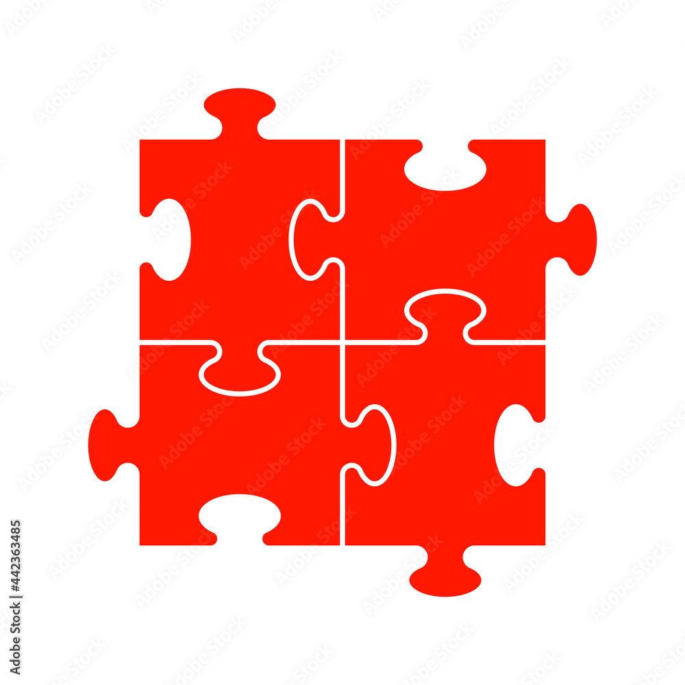 Simple Puzzle four piece business presentation. Circle outline infograph. 4 Step contour process diagram. Section line compare banner. Simple Puzzle four piece business presentation. Circle outline infograph. 4 Step contour process diagram. Section line compare banner.