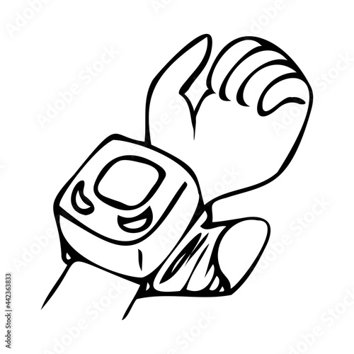 measure blood pressure to a person using a tonometer