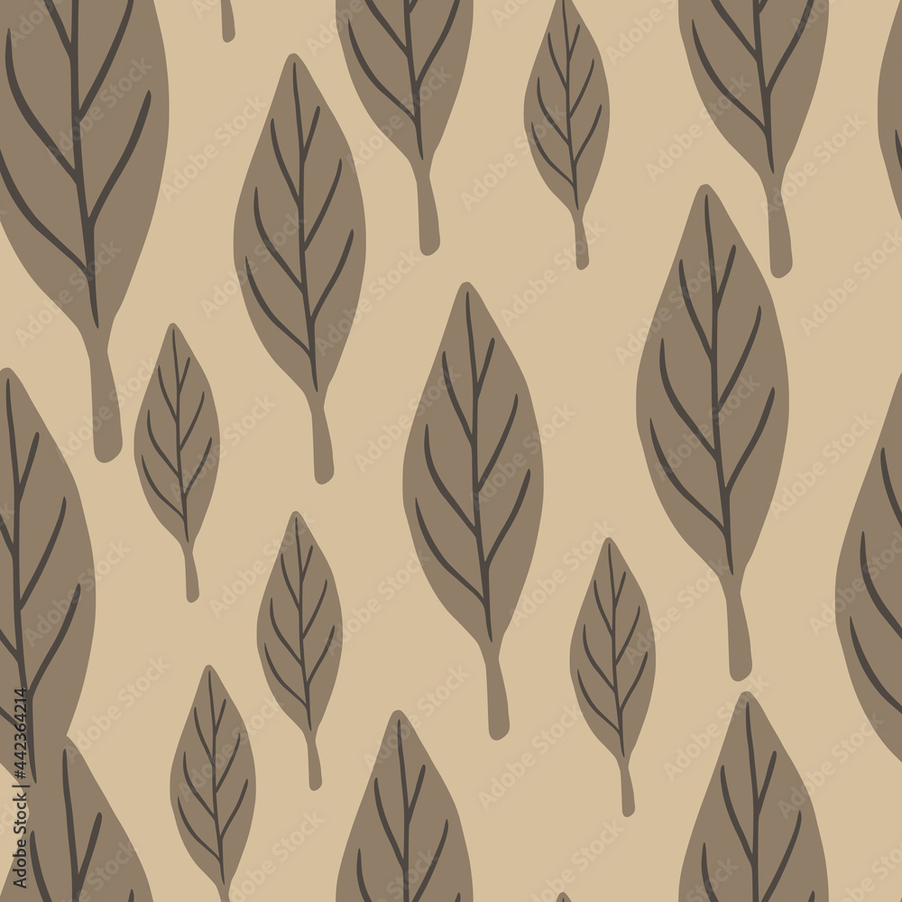 Decorative seamless pattern with random abstract leaf elements. Foliage autumn colors backdrop. Decorative seamless pattern with random abstract leaf elements. Foliage autumn colors backdrop.