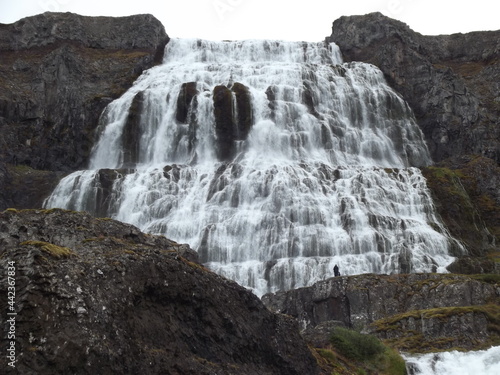 the dynjandi waterfall in island