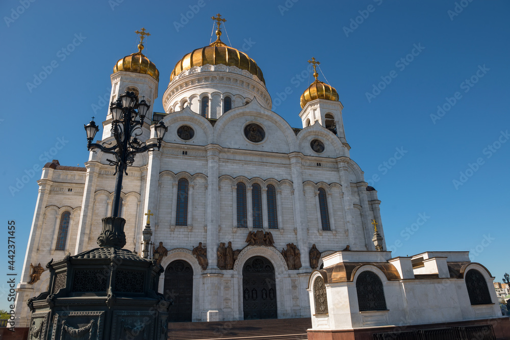 View of the Cathedral of Christ the Savior on Volkhonka street, Moscow