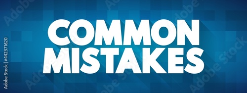 Common Mistakes text quote, concept background