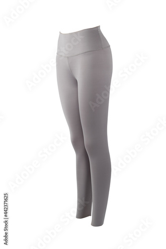 Photography Light gray leggings pants isolated on white background