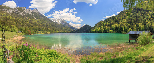 Hintersteiner See Lake near Scheffau at the Wilder Kaiser Mountains in Tyrol