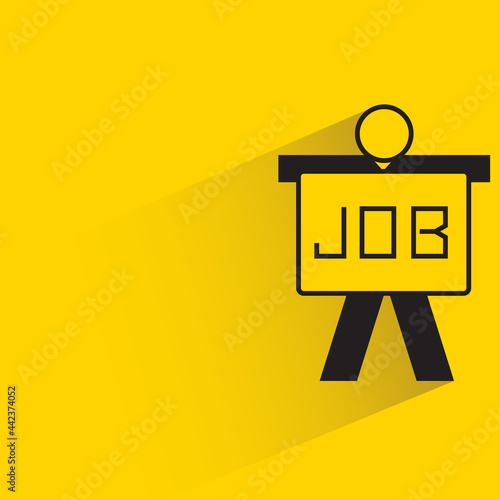 jobless man icon on yellow background