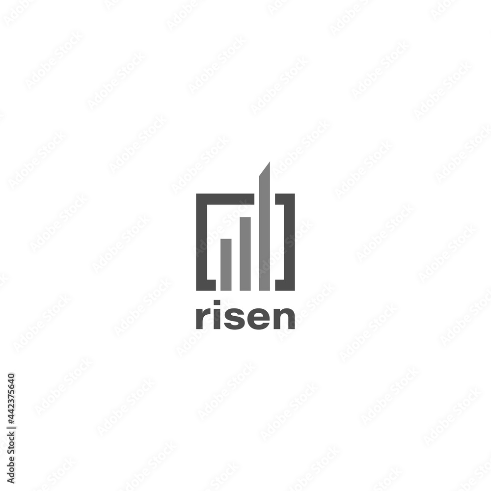 Simple Graphical Increase Logo Design Template