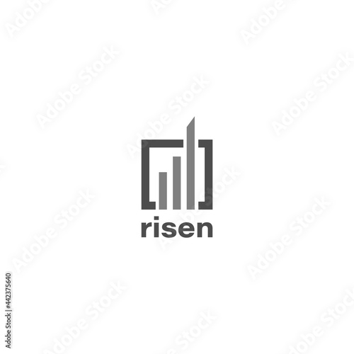 Simple Graphical Increase Logo Design Template